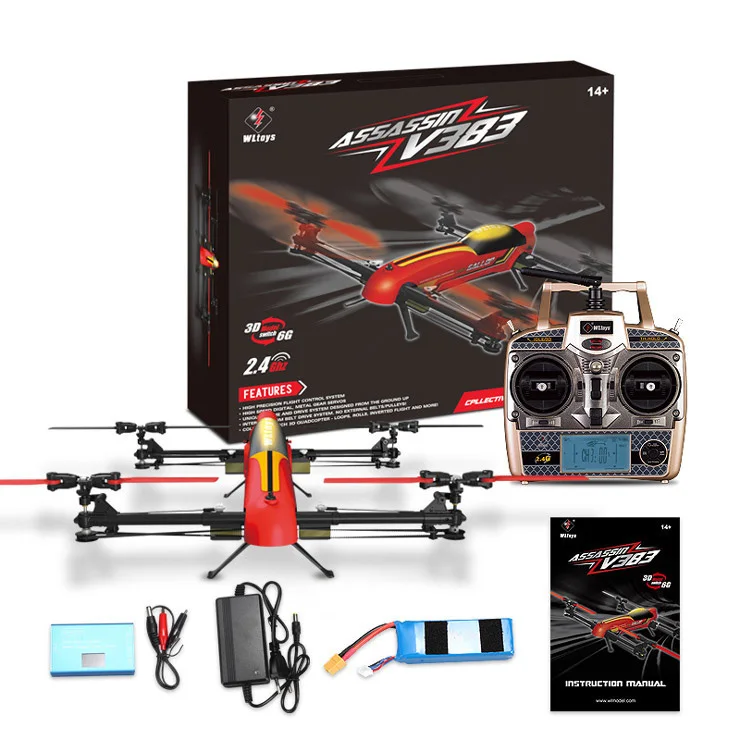 69 X51 X14 см 100% оригинальный WLtoys V383 профессии Дрон 500 Электрический 3D 6CH Квадрокоптер