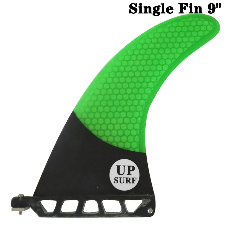 UP Surf 9 дюймовый плавник из стекловолокна для серфинга длина зеленый цвет Carbono