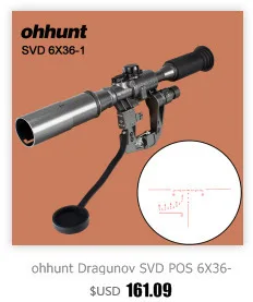 ohhunt Тактическое Видение Красный Подсветкий 4x24 PSO-1 SVD Прицел для Драгонов СВД Стрелковая Винтовка Серии AK Прицел для Охота
