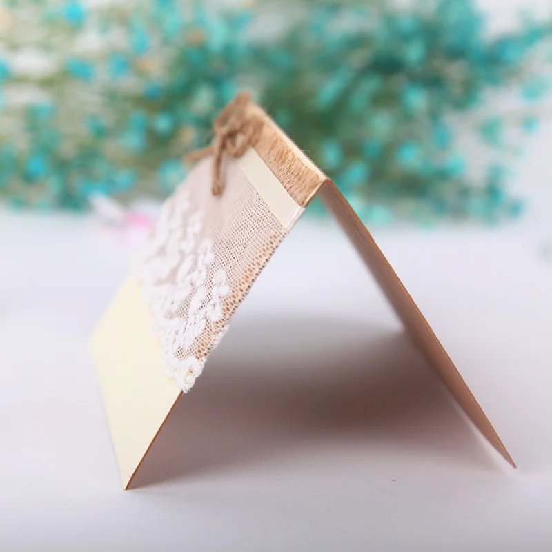 Кружева цветок крафт бумага стол номер карты место свадебные душ Вечерние|table