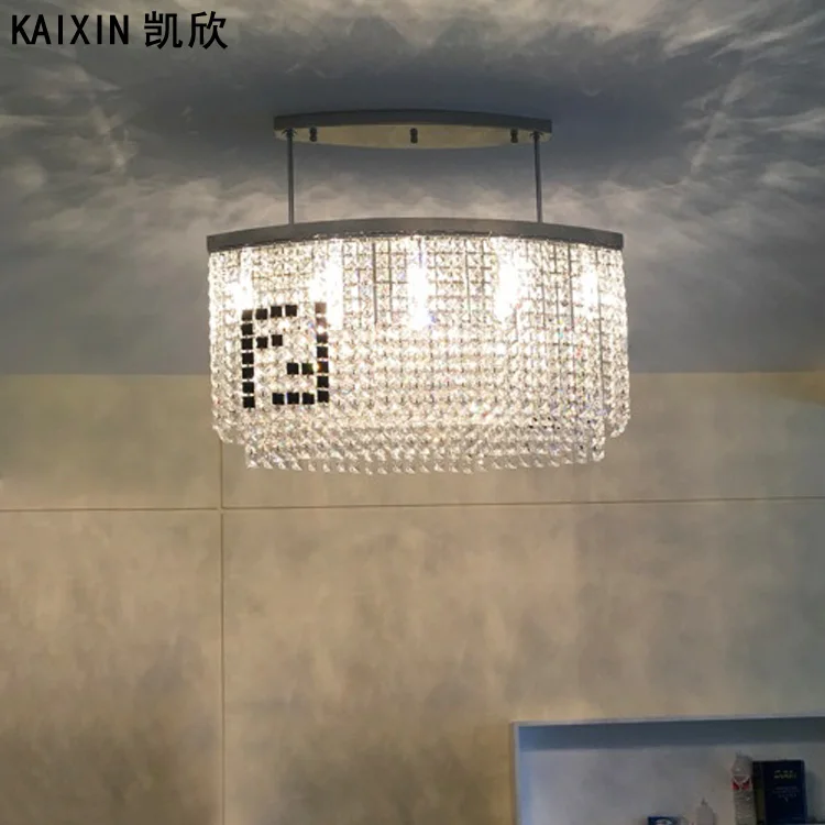 Милан овальные светодиодные Хрустальные подвесные светильники для