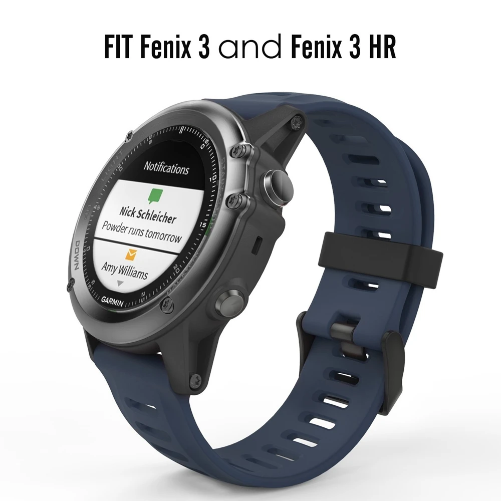 GXV силиконовый сменный ремешок для Garmin Fenix 3/Fenix3 HR фитнес GPS Smartwatch с