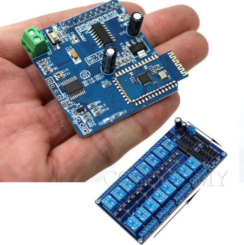 16 Channel Module + 16CH Bluetooth Relay Merge Android Remote control Switch Motor light Phone APP | Электронные компоненты и