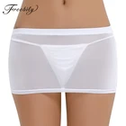 Сексуальная обтягивающая юбка-карандаш, милая прозрачная мини-юбка, Фантазийная эротическая одежда ярких цветов, юбка для ночного клуба