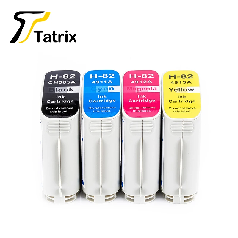 Совместимый чернильный картридж Tatrix 4X Для HP82 C4911A C4914A для HP Designjet 10ps 20ps 120nr 50ps 500ps
