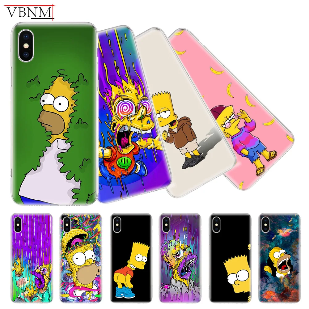 Желтый чехол для задней панели телефона Homer J. Simpson iPhone 6 S 7 8 Plus X 10 XS MAX XR 5 5S SE подарок