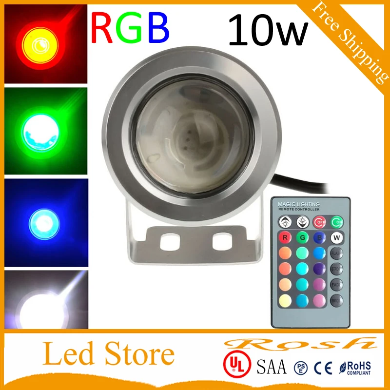 Новый 10 Вт 12 в подводный RGB Led свет 1000ЛМ Водонепроницаемый IP68 фонтан бассейн лампа