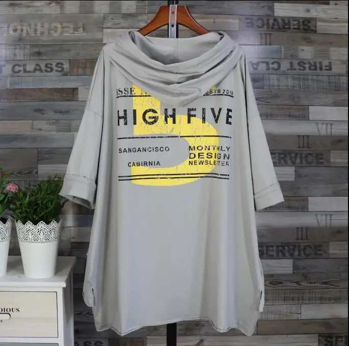Женские весенне-летние топы, 5XL, женская одежда больших размеров, Свободная Женская одежда с коротким рукавом, свободная длинная Кепка, Длинные рубашки с рукавами «летучая мышь», пальто