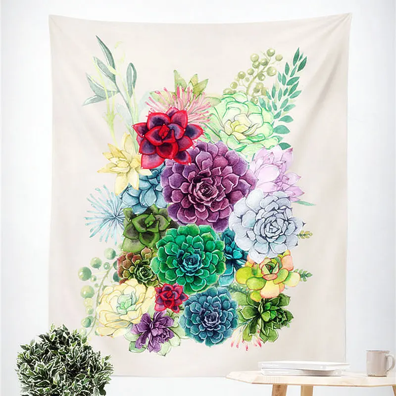 Настенный кактус гобелен хлопок богемный 200*150 см пляжное полотенце пледы одеяло