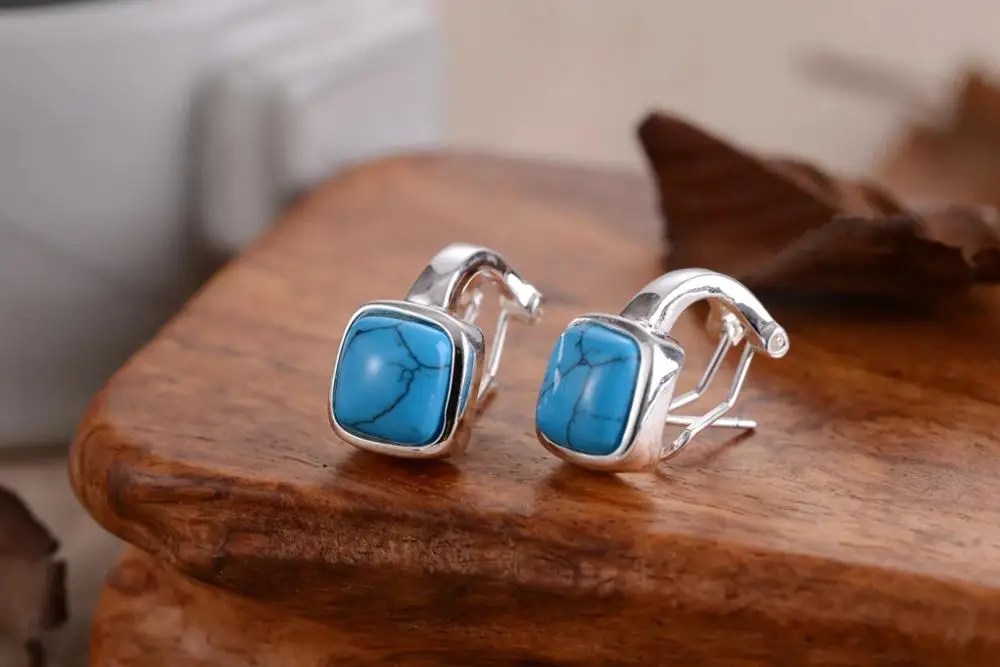 Титановое покрытие Brinco Свадебные Серьги brincos moda pendientes серьги с зеленым опалом и голубым драгоценным камнем серьги марказита - Окраска металла: Титановое покрытие
