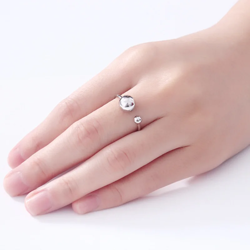 Ювелирные изделия кольца для Для женщин Гладкий Серебряное кольцо с