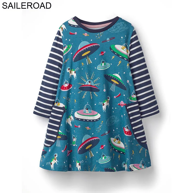 SAILEROAD Parrot Animal Embroider Девушки с длинным рукавом платье для девочек Бальное платье Детская одежда 7лет Baby cumpleamnos unicornio - Цвет: 7785 same picture