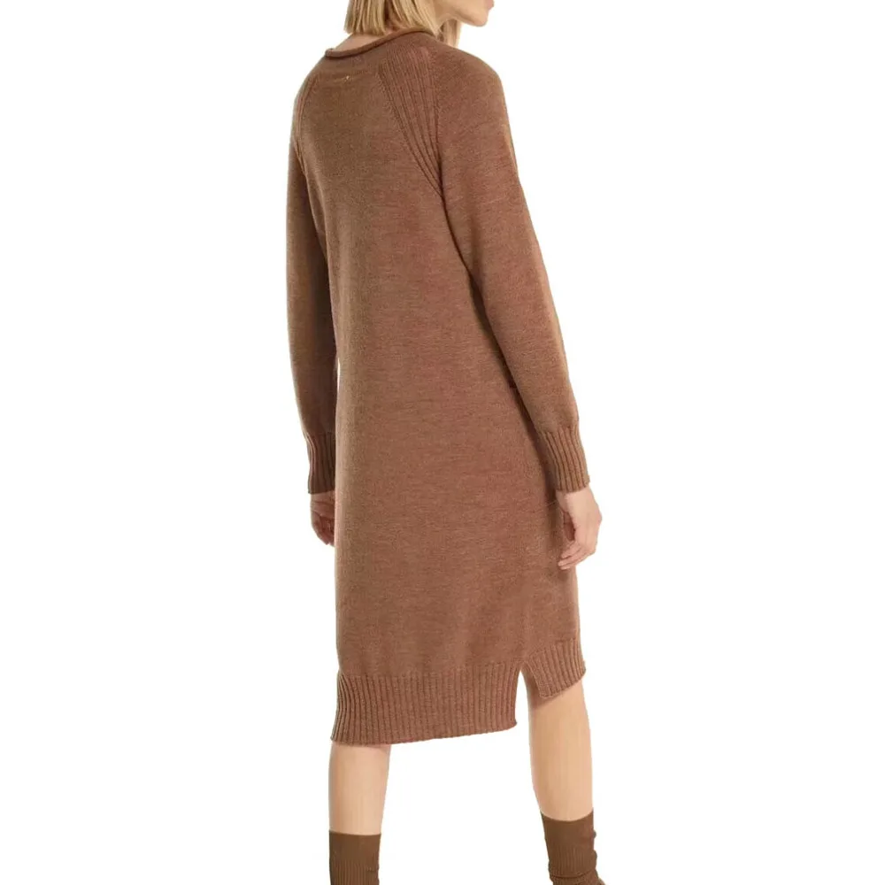 Sweater Dress Women 2018 Winter Spring High-End Pure Cashmere Wool Twist Rolled Collar Soft Cozy Oversized Vestido de Festa | Женская