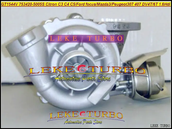GT1544V 753420 750030 753420-0003 753420-5005S турбо для Mazda 3 Citroen C3 C4 C5 Peugeot 206 407 DV6TED4 DV4T 9HZ 1.6L |