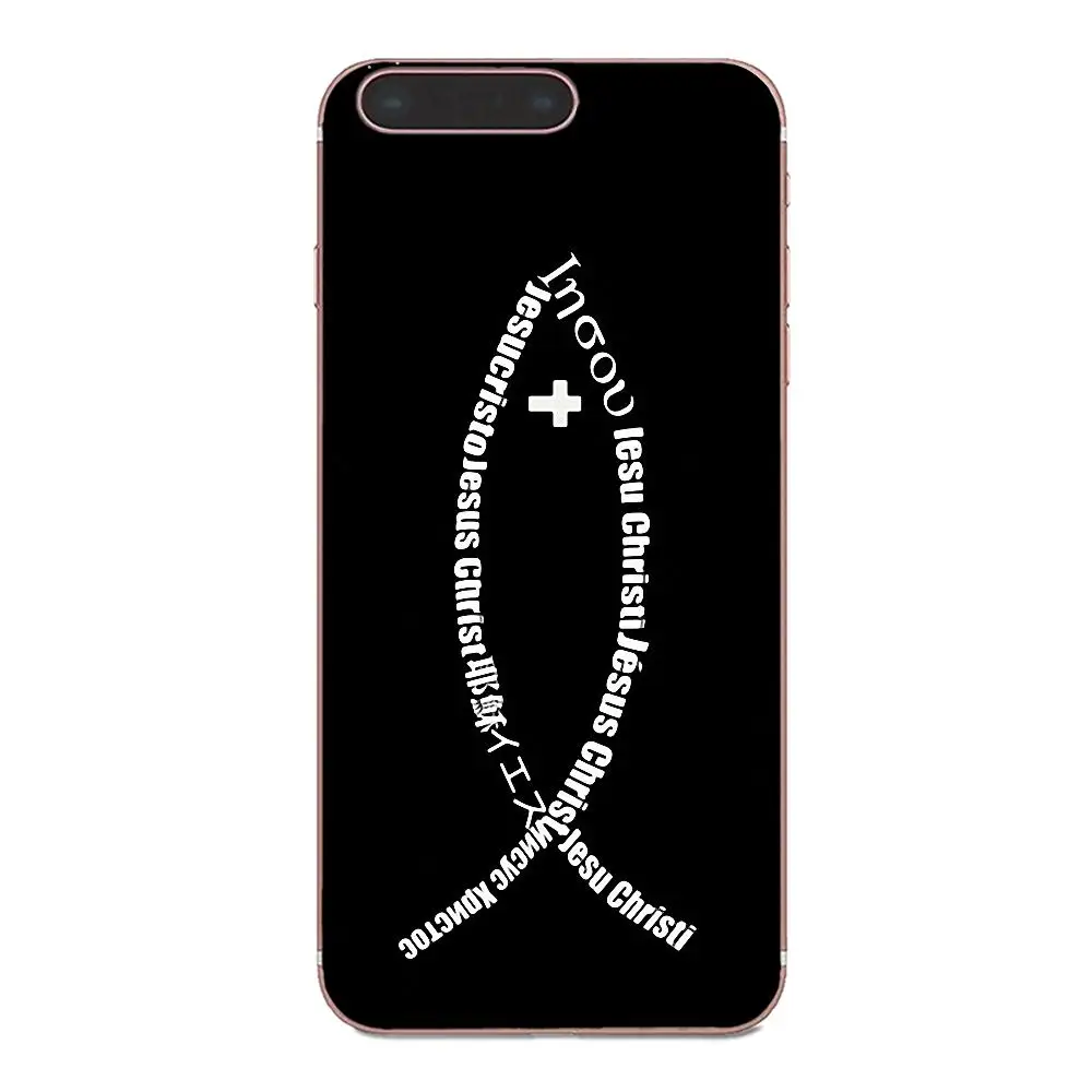 Мягкий чехол с логотипом Jesus Christian Fish для Huawei Honor Mate 7 7A 8 9 10 20 V8 V9 V10 G Lite Play Mini Pro P