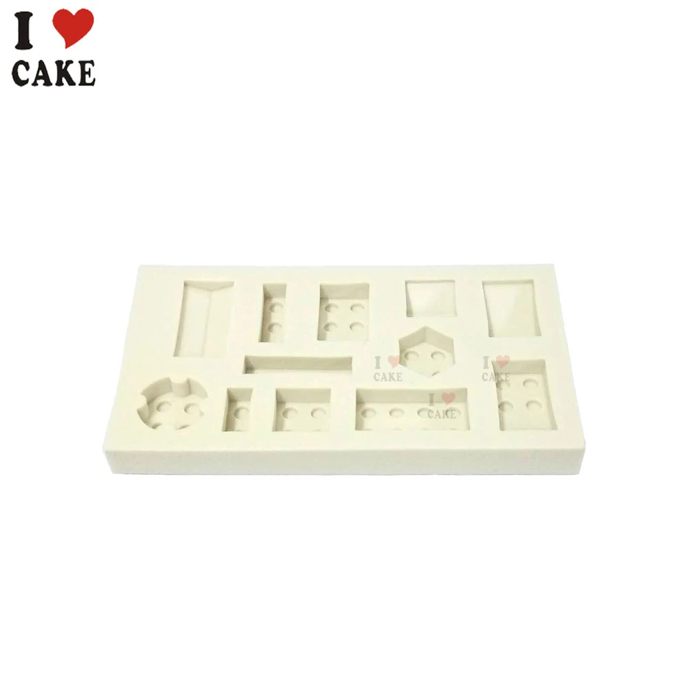Новая силиконовая форма для украшения торта Lego 3D шоколада кекса инструменты