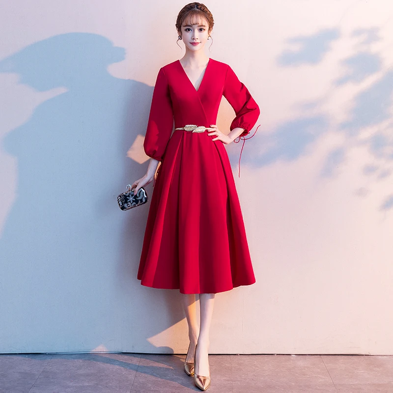 Robe De Soiree 2020 винно красные Новые Элегантные Длинные Формальные Вечерние платья а