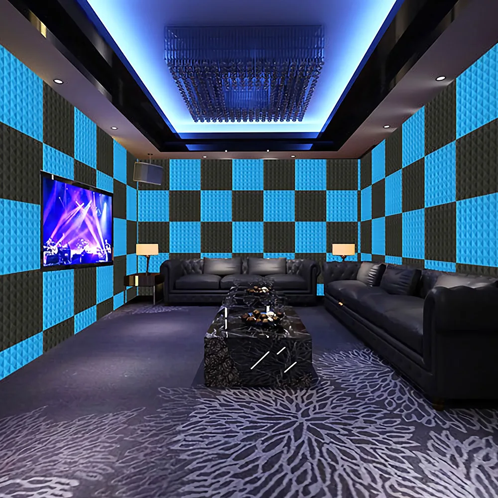 12 шт. пена для звукоизоляции акустическая регулирование звука студия поглощения