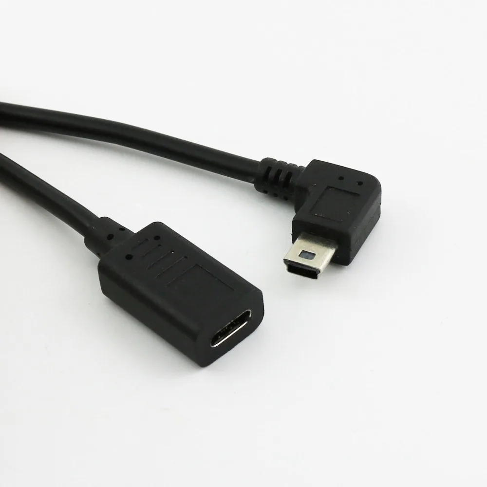 1x USB 3. 0 Type C Женский на мини 5 контактный Прямоугольный штекер для синхронизации