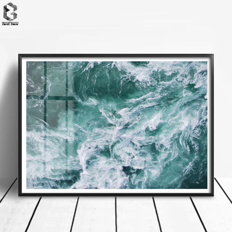 

Nordic Ocean Posters and Prints Sea Wall Art Canvas Painting Wall Pictures For Living Room Home Decoration
