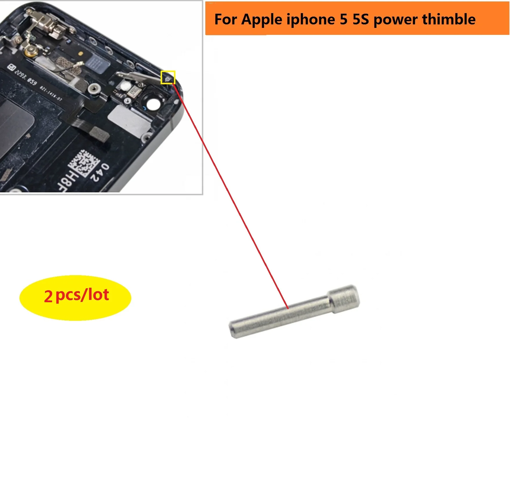 5 шт. оригинальный корпус маленькая игла на кнопке питания для Apple iPhone 5G включения