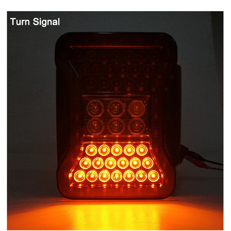 

2019 led LED TailLights For Jeep Wrangler JK Off-Road Unlimited 2007-2016 Rear Lamps Brake Reverse light Car Light Assembly DHL