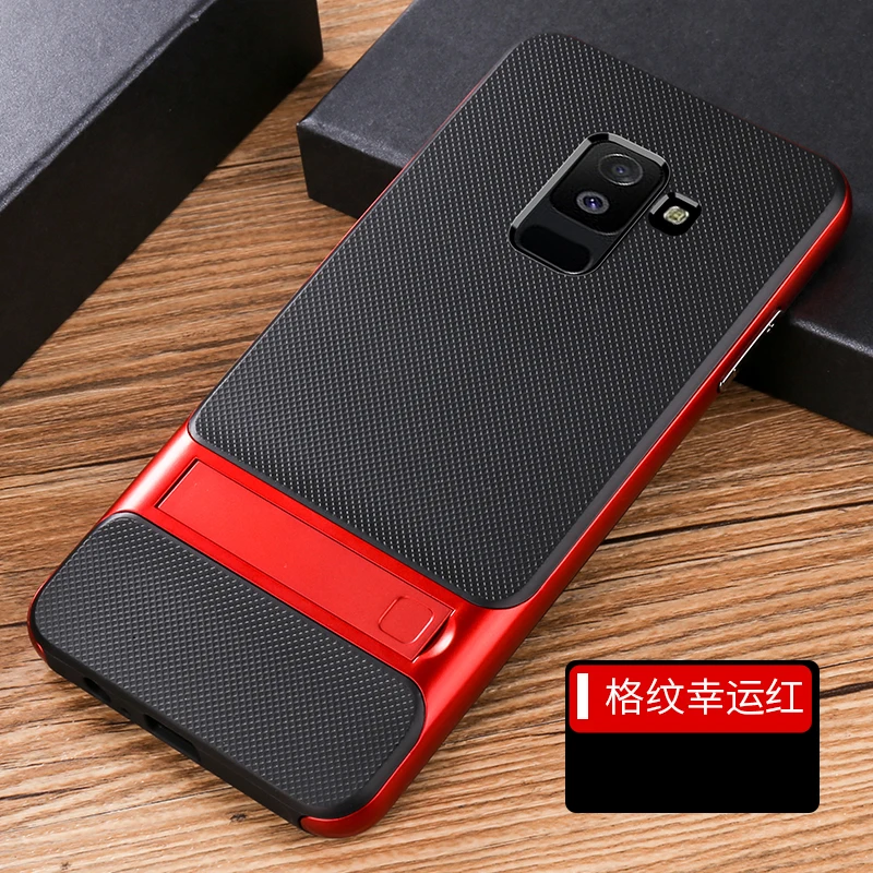 YonLinTan coque, чехол, чехол для samsung galaxy A6 A6Plus, силиконовый чехол на заднюю панель 360, чехол с держателем, аксессуары