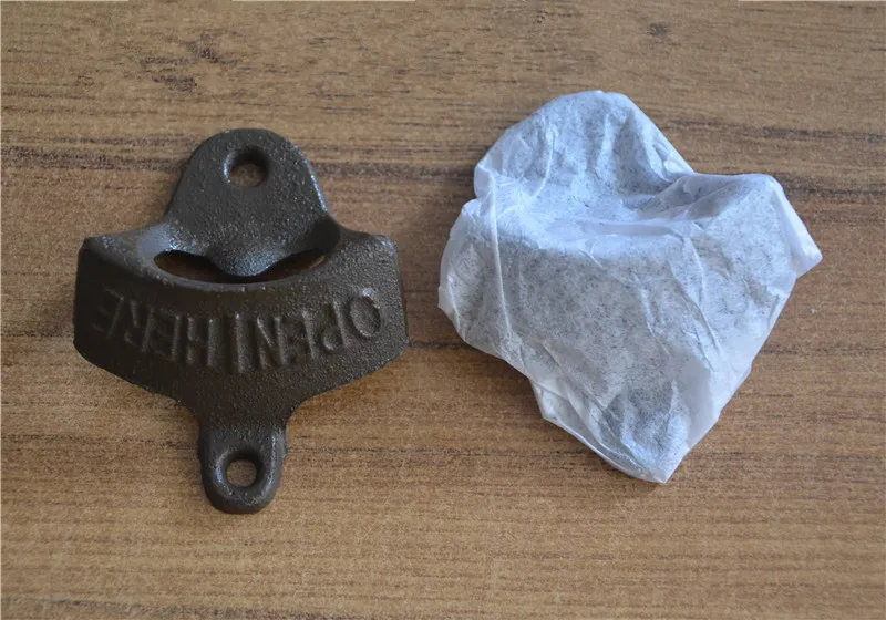 Настенный открывалка для бутылок деревенский дом чугуна с винты | Дом и сад