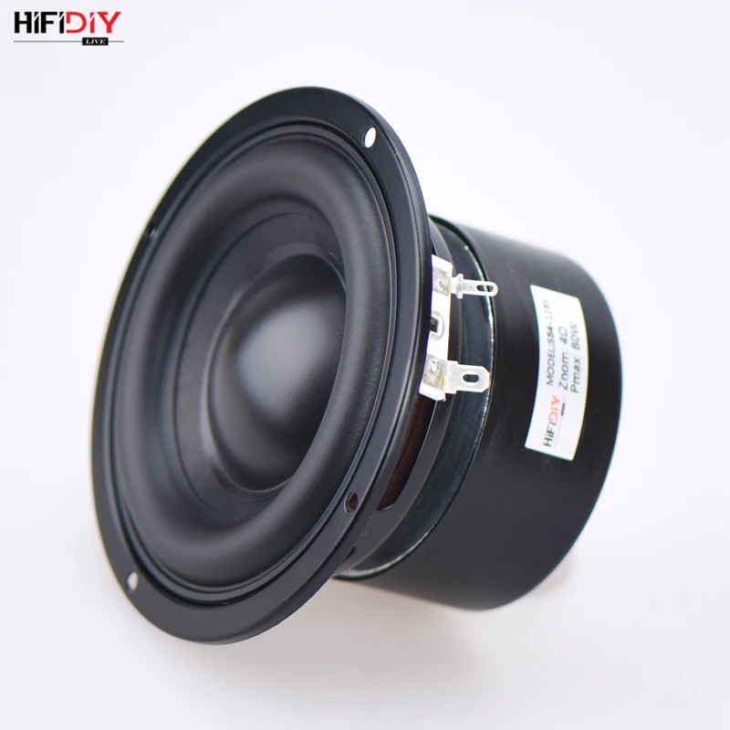 HIFIDIY аудио 4,5 дюймов 80 Вт круглый НЧ динамик высокой мощности бас домашний кинотеатр 2,1 блок сабвуфера 2 кроссовер Lou динамик s SB4-116S