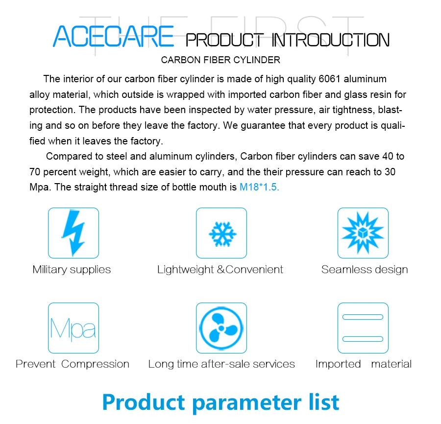 AC168201 Пневматика с предварительной накачкой Пейнтбол 6.8L CE Дайвинг 300Bar Pcp винтовка сжатого воздуха Co2 Hpa Охота Подводное дыхание аппарат Кондор