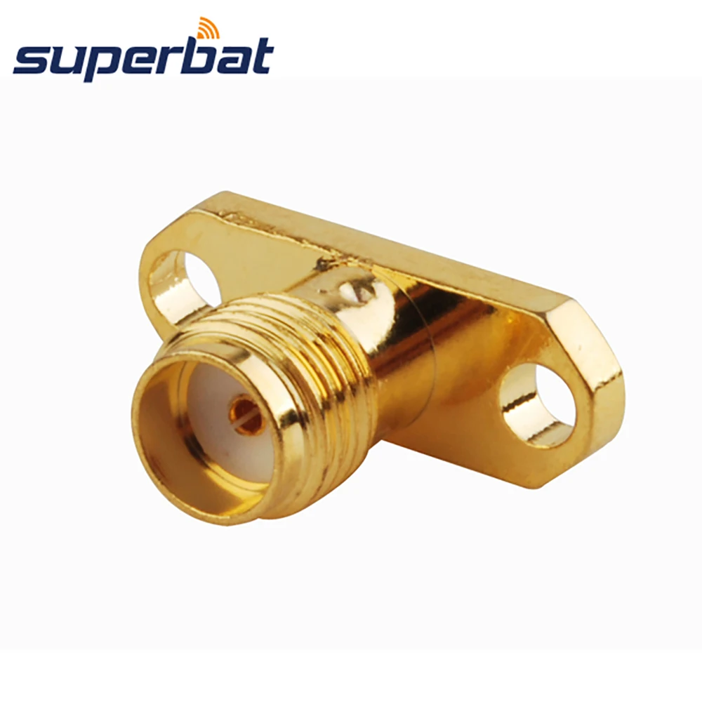 Панельный разъем Superbat SMA с 2 отверстиями длинным диэлектрическим и припоем RF