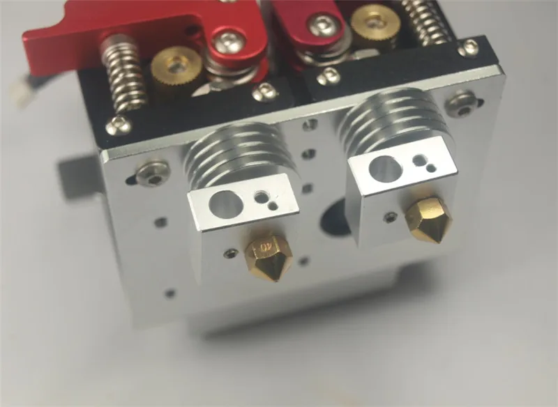 Reprap Prusa i3 3D printer metal dual extruder carriage full kit1.75 mm dual nema17 motor direct extruder for Mendel Pru
