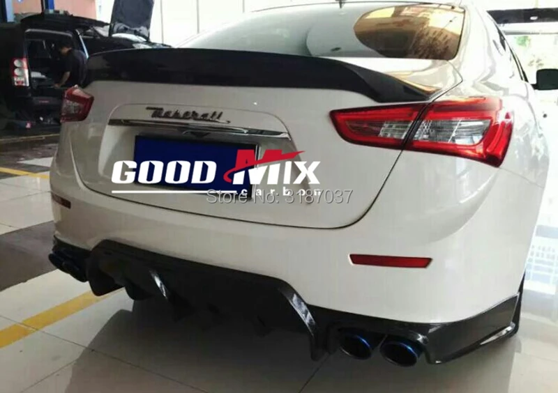 Для Maserati Ghibli 3 0 T S Q4 2014 + задний спойлер для багажника из углеродного волокна на
