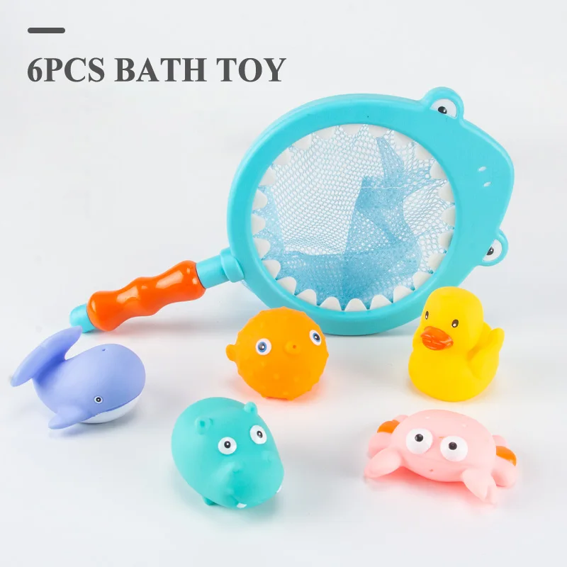 6pcs 21 шт. набор игрушек для ванной/пляжа, безопасные резиновые формы для песка, грабли для песка, колеса для воды, Пляжные Игрушки для мальчиков, подарки - Цвет: 6pcs