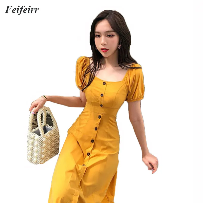 Женское шифоновое платье в Корейском стиле элегантное приталенное вечернее