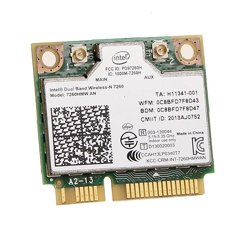 Двухдиапазонный для Intel беспроводной-N 7260 7260HMW Половина мини Pci-e 300 Мбит/с