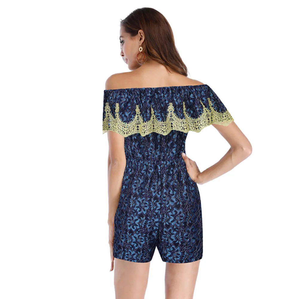 2019 Летний милый комбинезон-бандо сексуальное с открытой спиной без бретелек