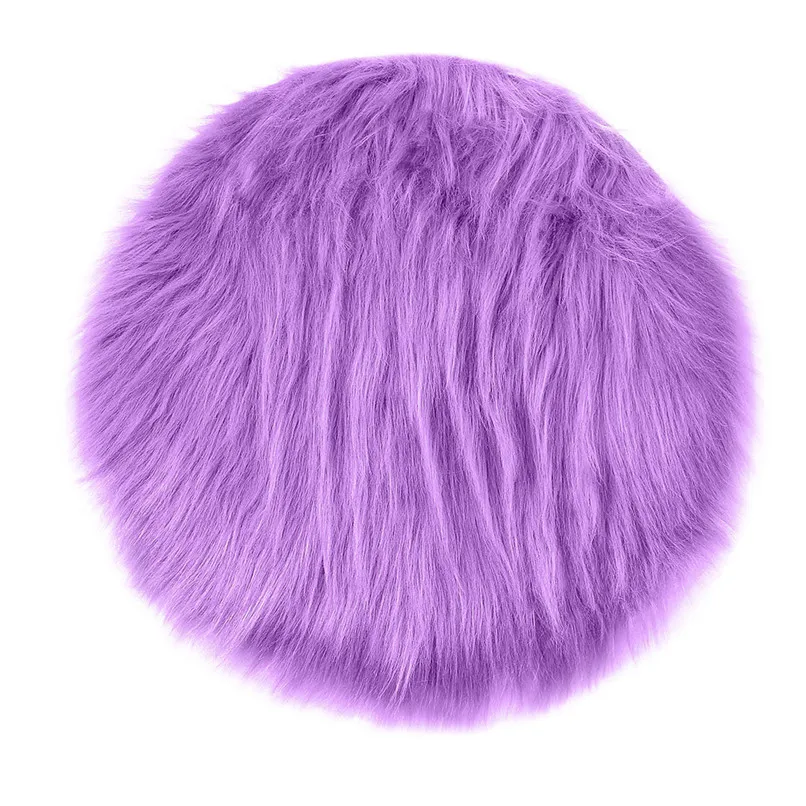 Purple Подушка на сиденье для офисного стула, ковер из искусственной овчины, подушка на стул, подушка для улицы, пушистые подушки на пол, coussin de chaise J15#3 - Color: Purple