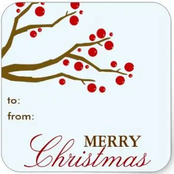 

1.5inch Red Berries Christmas Gift Tag Sticker