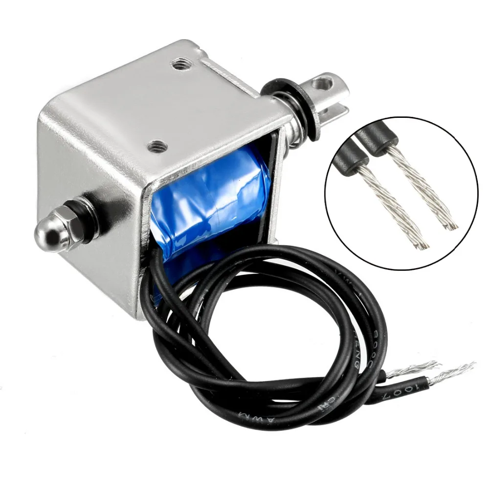 Uxcell DC 12 V/24 V Электромагнит 400mA 2A 20/25N 10 мм тестовая Тип открытая рамка прямолинейного движения с хорошим качеством, электромагнит 1 шт
