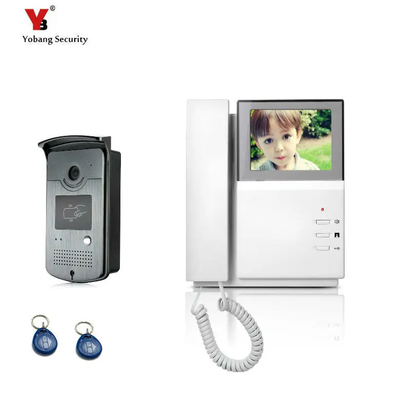 V43E156ID11 4,3 ''tft цвет проводная видеодомофон телефон двери дверные звонки системы для дома 700TVL ИК Ночное Видение с Карта RIFD Открытый камера - Цвет: V43E156ID11