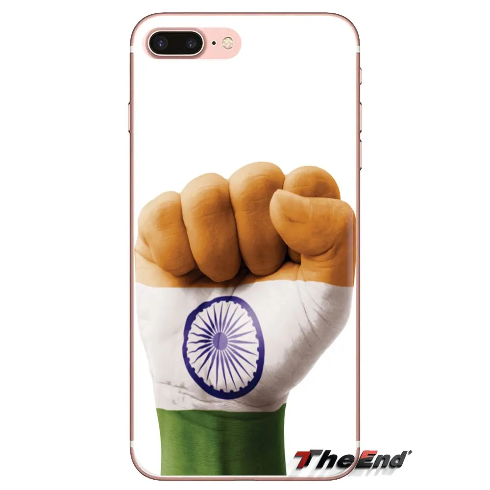 For iPod Touch Apple iPhone 4 4S 5 5S SE 5C 6 6S 7 8 X XR XS Plus MAX India Banner Indian National Flag TPU Transparent Bag Case |