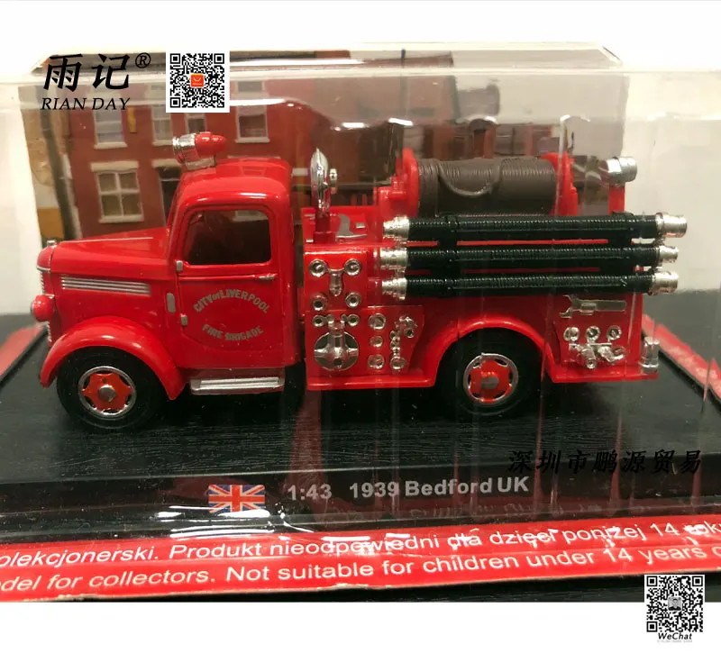 AMER 1/43 масштабная модель автомобиля Toys 1939 bedford UK Fire Engine литая фотоигрушка для