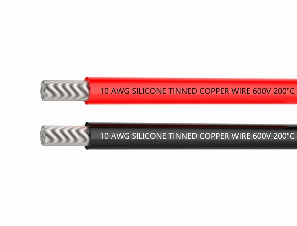 Электрический провод 10 AWG силиконовый провод 10 Калибр крюк провода кабели 3 м черный и 3 м красный мягкий и гибкий луженый медный провод