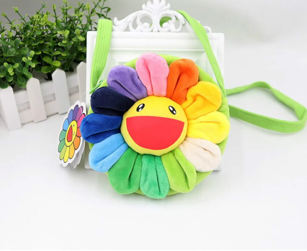 Kawaii цветной Подсолнух диагональ сумка плюшевый рюкзак мультфильм милый мешок нулевой кошелек и хорошего качества