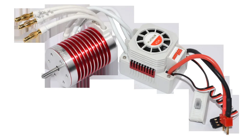 Платиновый водонепроницаемый F540 3930KV 4370KV бесщеточный двигатель с 45A ESC RC автомобильный комплект для 1/10 1/12 RC модели грузовиков игрушки