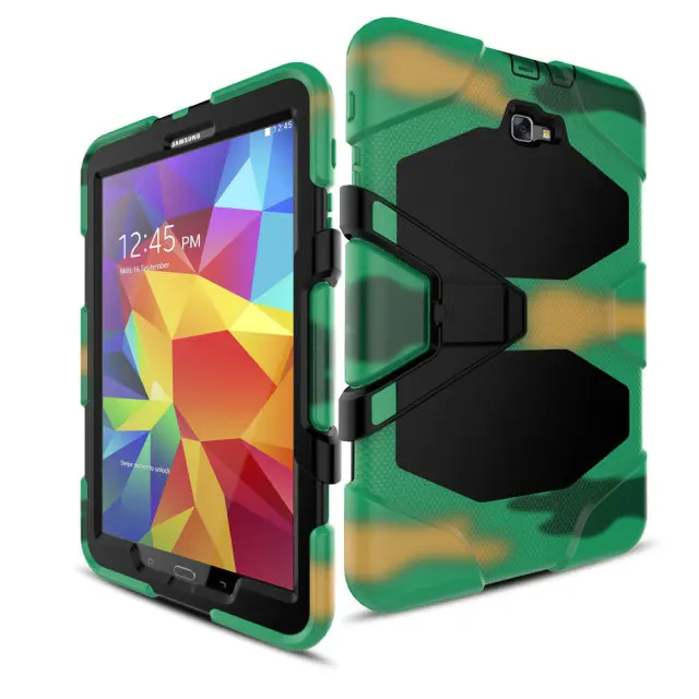 3 IN 1 Armor Kickstand Shockproof Tablet Case For Samsung Galaxy Tab A 10.1 T585 T580 SM-T580 T580N Silicone Rubber Cover | Компьютеры и