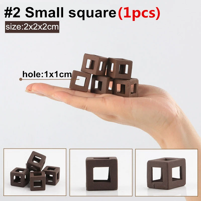 1pcs Ceramics Shrimp Aquarium House Shelter Decoration Fish Tank Hiding Cave for Small Shrimp Fish Aquarium Grass Moss Carrier - Цвет: 2