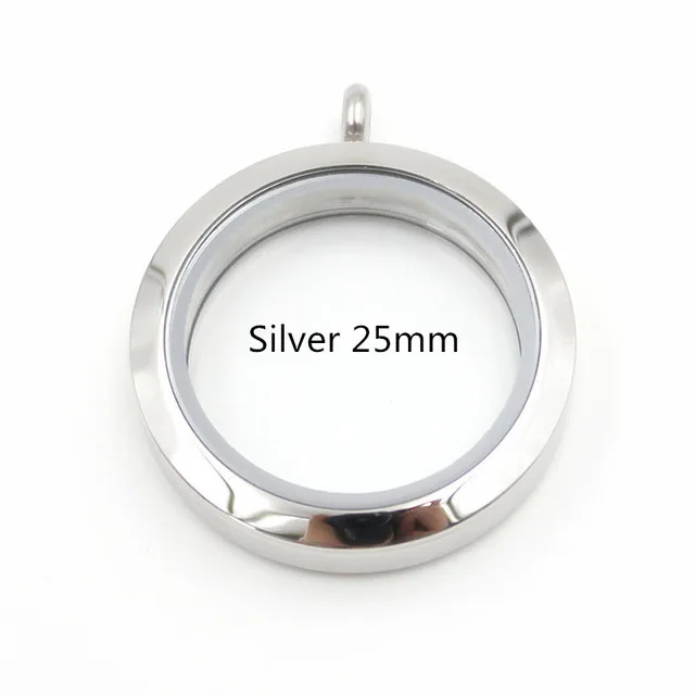 25mm 20 мм 25 мм-30 мм, 34 мм, 38 мм, Круглый плавающий медальон с украшением в виде кристаллов из нержавеющей стали крученый с эффектом памяти кулон с фото - Окраска металла: 25mm