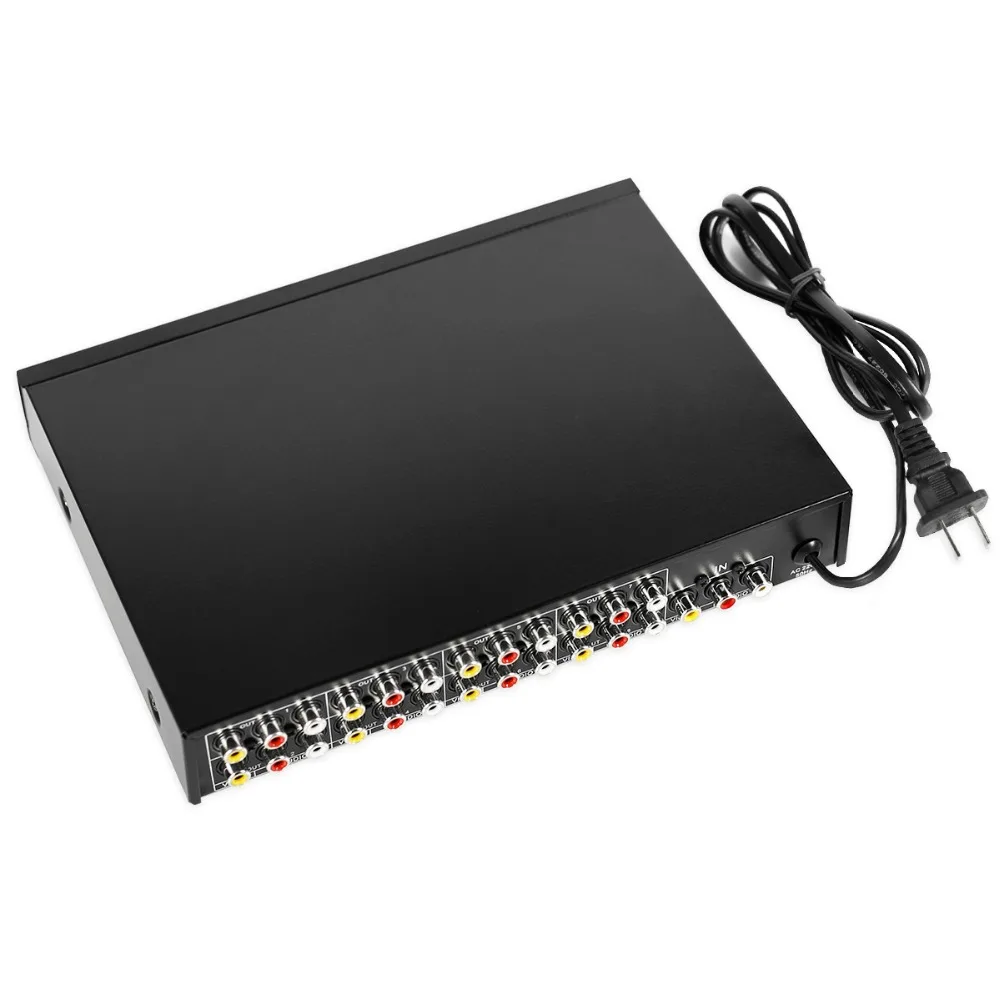VSP8 один вход 8 Выход видео Аудио amp сплиттер RCA разъем AV разветвитель для HDTV LCD